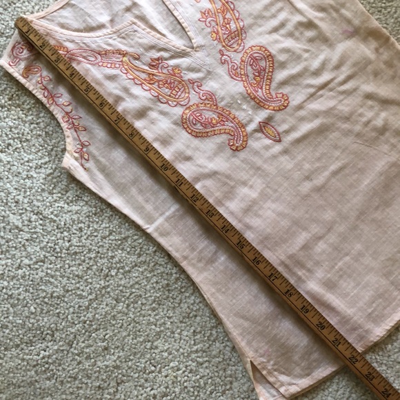 Annabelle Boho embroidered sleeveless shell Top - Picture 9 of 11